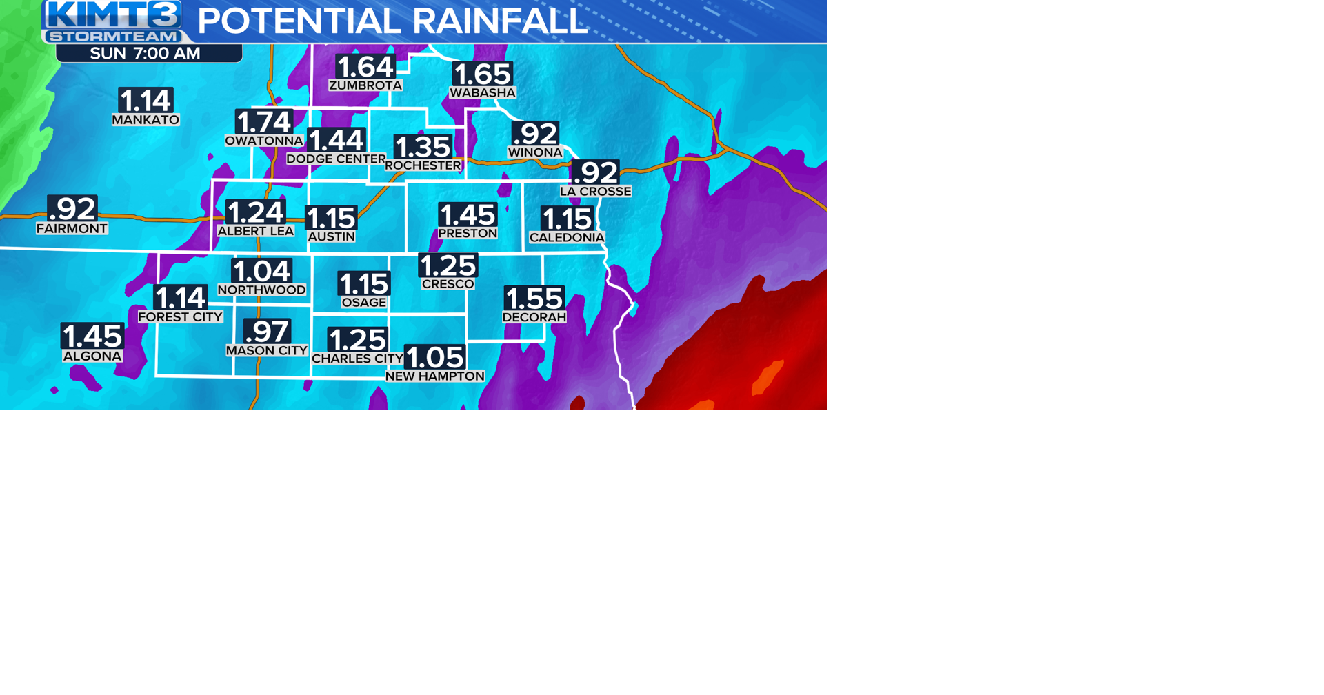 Much needed rainfall expected across Iowa and Minnesota News