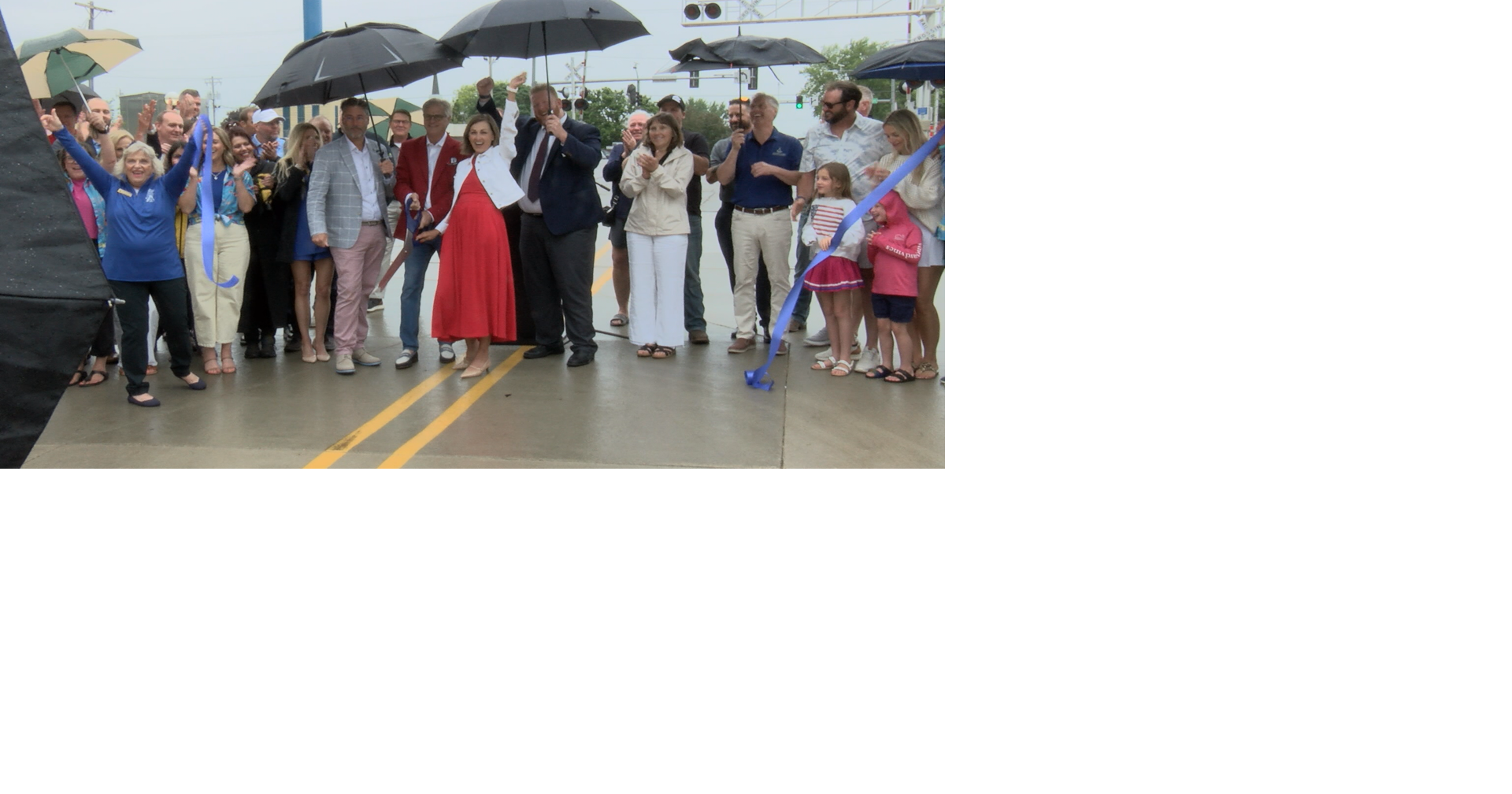 Iowa Governor Kim Reynolds attends Clear Lake’s Surf District ribbon cutting