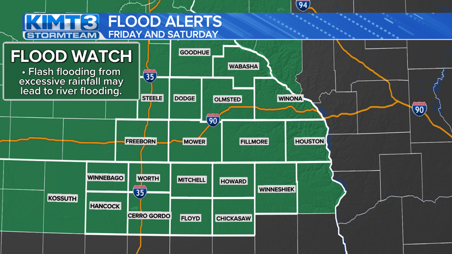 Flood Watch issued for excessive rainfall expected Friday and Saturday ...
