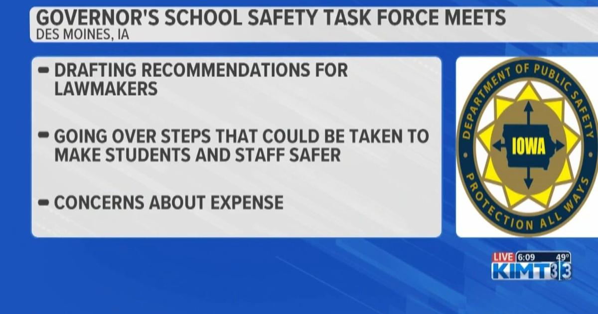 Safety Task Force Sign Governor's School Safety Task Force discusses school safety in Iowa ...