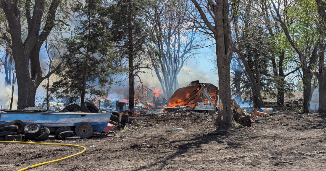 UPDATE: Crews extinguish fire near rural Rudd