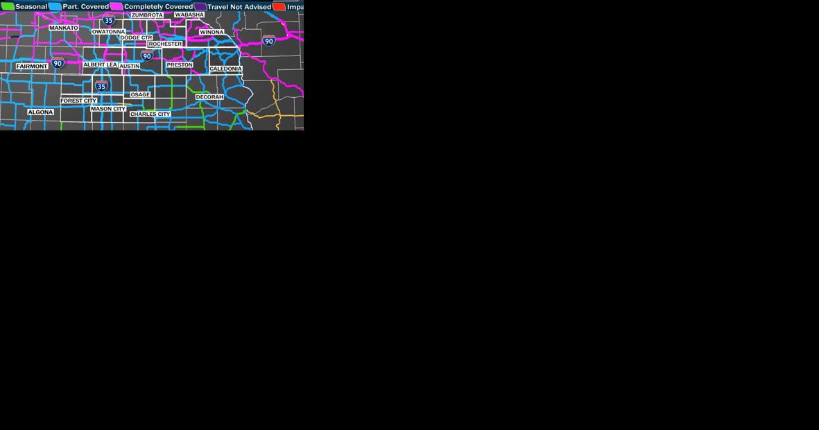 Tracking the latest road conditions in southern Minnesota and northern Iowa - Vimarsana News