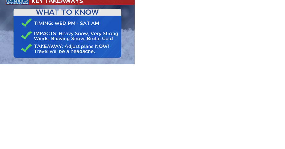 Winter Storm Watch issued for entire viewing area starting Wednesday night - Vimarsana News