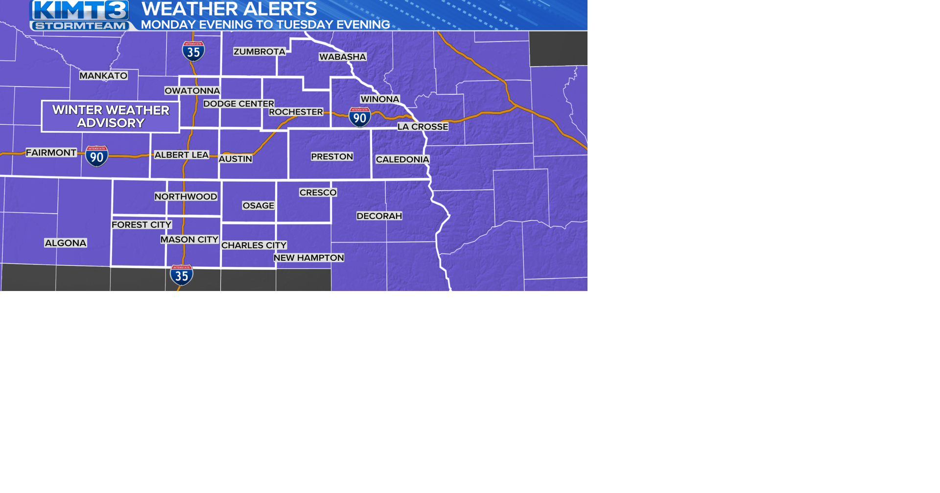 Winter Weather Advisory issued for late Monday and Tuesday | News ...