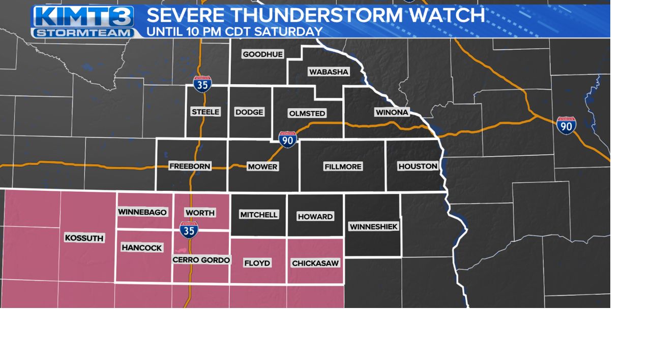 EXPIRED: Severe Thunderstorm Watch issued across Iowa until 10 PM ...