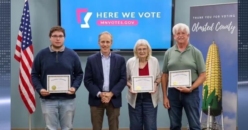 Three Olmsted County election workers honored by state
