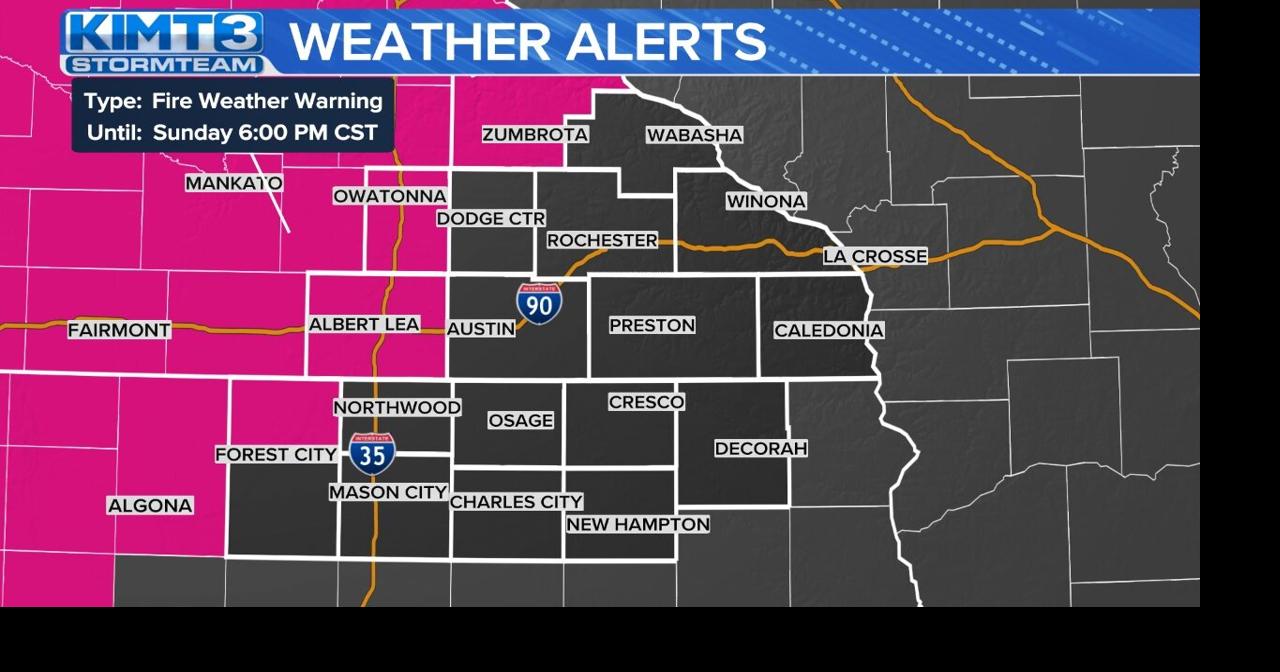 Red Flag Warning for critical fire weather conditions on Sunday. | News ...