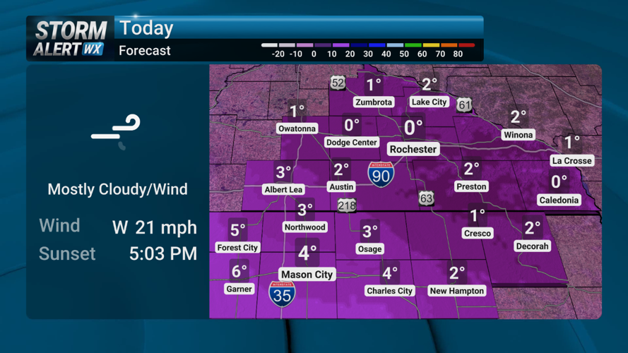 Storm Alert Wx 3: Sub-zero wind chills Monday, two shots of snow this ...