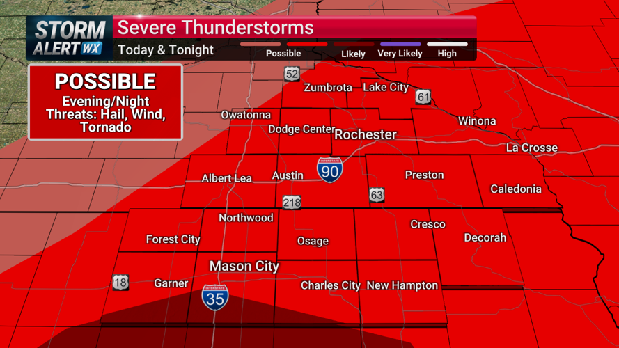 Storm Alert Wx 3: One last severe threat Monday evening | News | kimt.com
