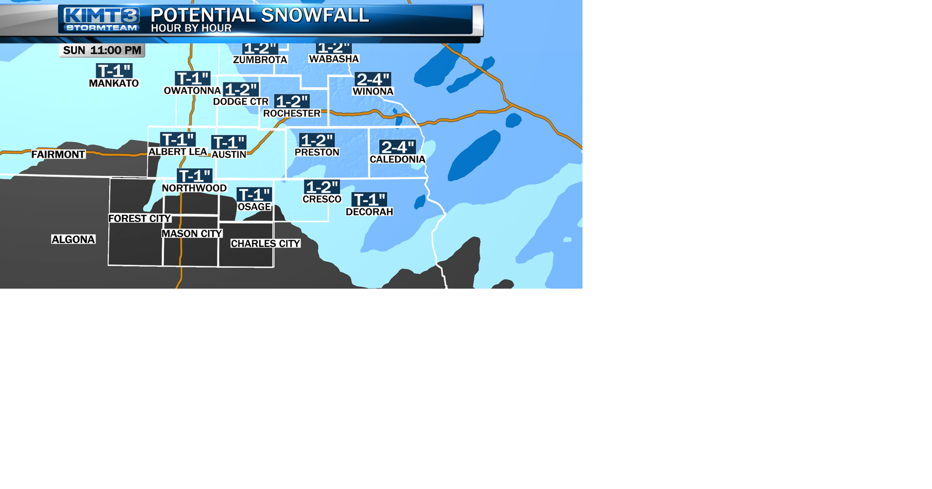 StormTeam 3 Wintry weather returns for Sunday evening Weather