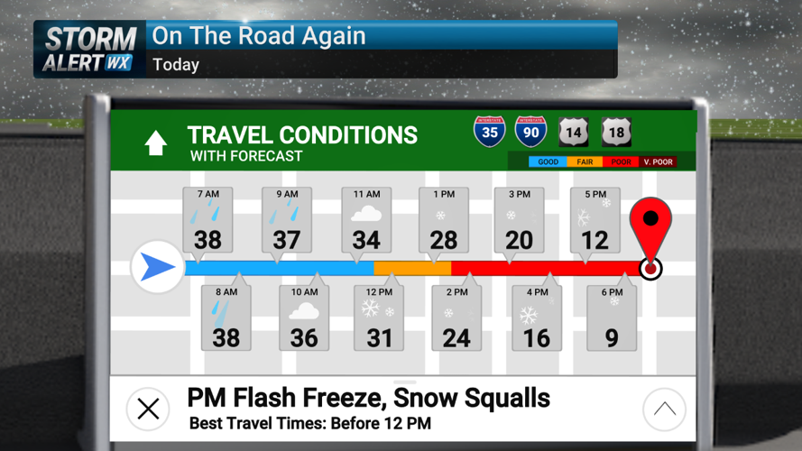 Storm Alert Wx 3: Powerful winds, snow squalls, flash freeze potential ...