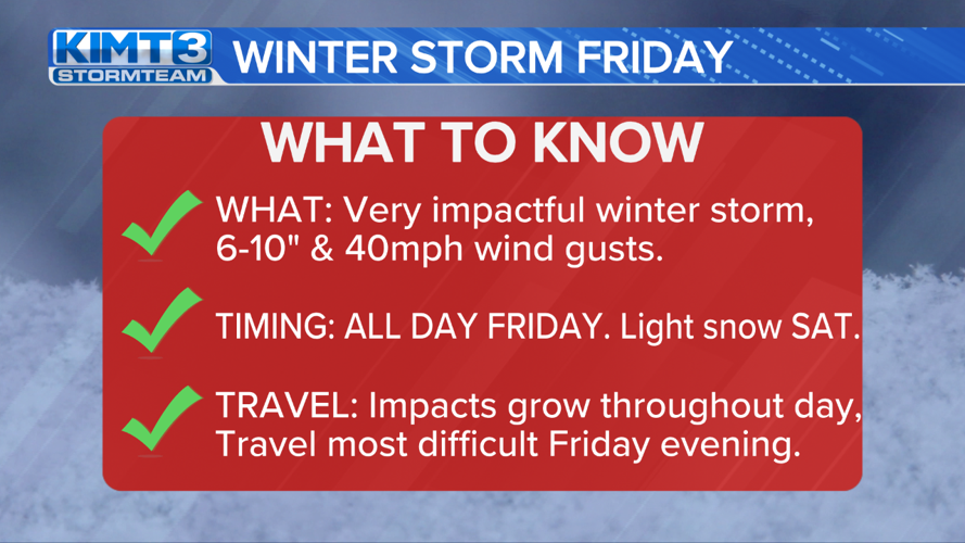 Blizzard Warnings and Winter Storm Warnings issued for Friday News