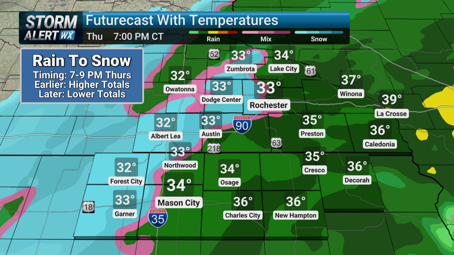 Storm Alert Wx 3: Rainy Thursday afternoon, evening snow transition ...