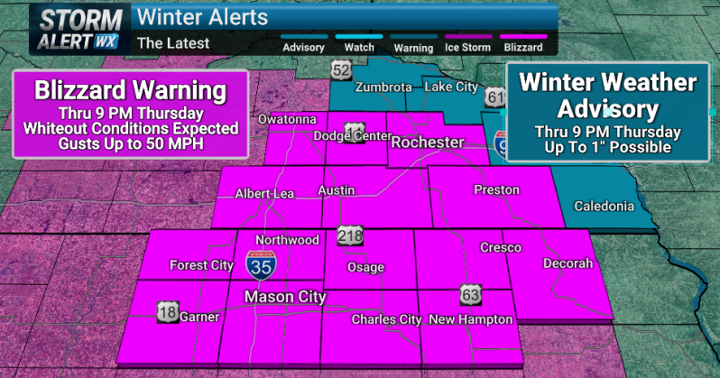 Blizzard Warning issued, whiteout conditions expected through evening ...