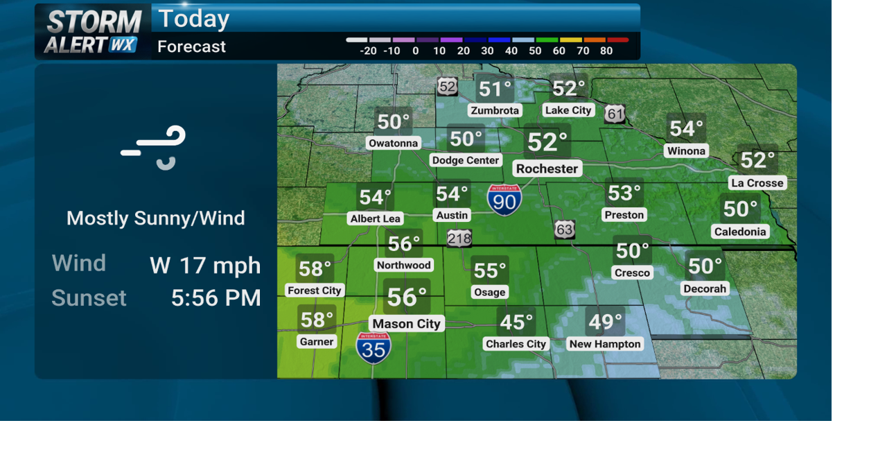 Storm Alert Wx 3: Warmer than normal temps Friday | News | kimt.com