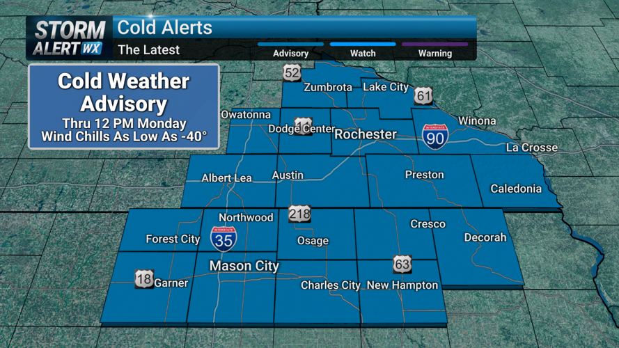 Storm Alert Wx 3: Sub-zero wind chills Monday, two shots of snow this ...