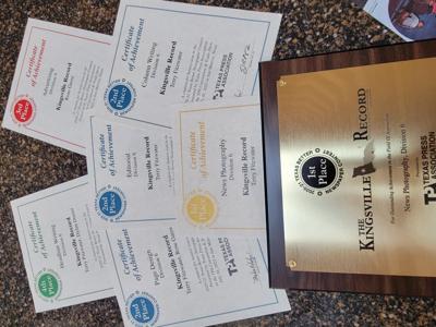 Kingsville Record finishes in 3rd place in state in TPA Better Newspaper contest