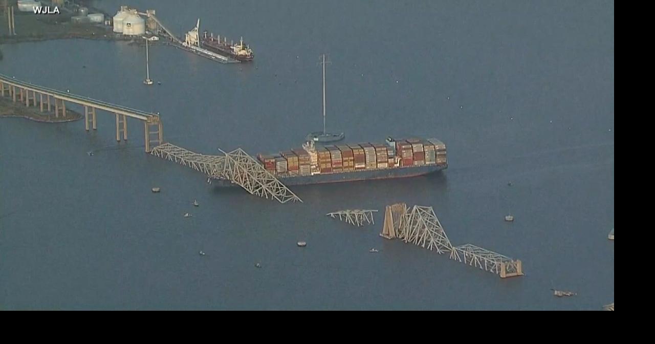 Emergency crews search Patapsco River after cargo ship hits bridge | News | kitv.com