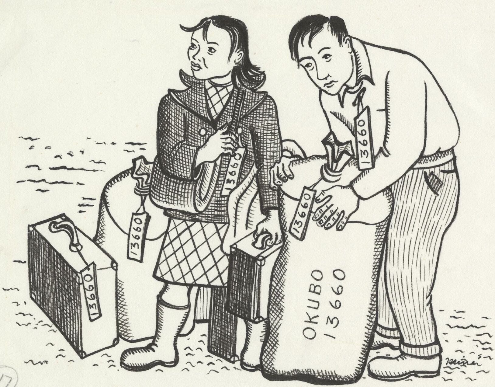 Japanese American prisoner art depicts life in WWII detention