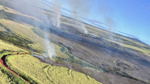 Crews battling large wildfire burning near Kokee on Kauai