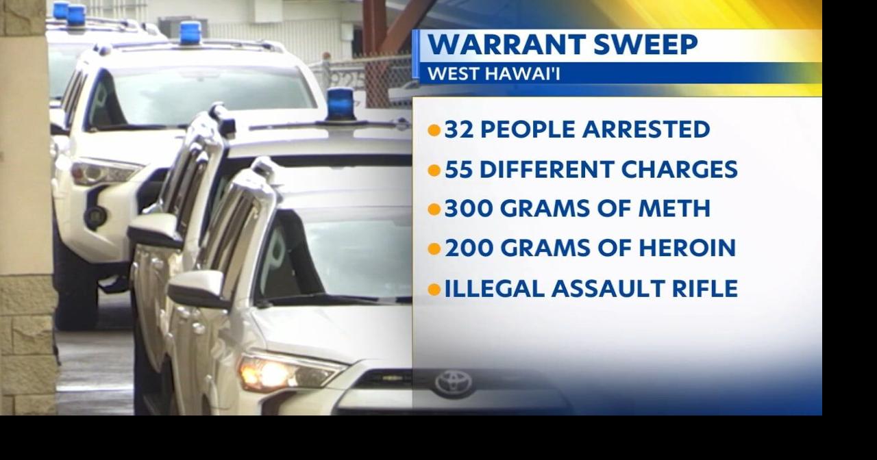 32 arrests made during Big Island warrant sweep | News | kitv.com