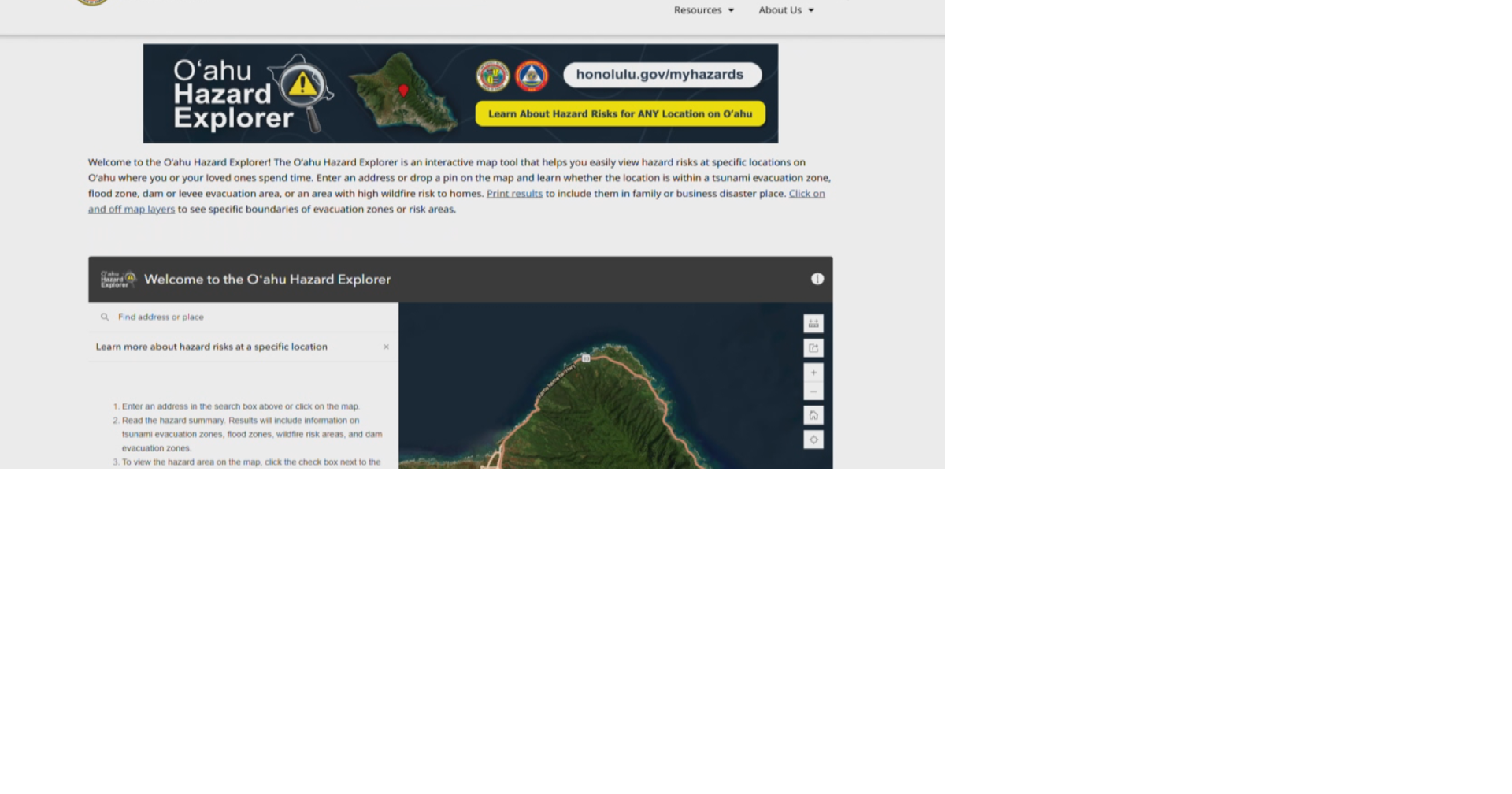 Oahu Hazard Explorer Map tool helps with tsunami evacuation zones