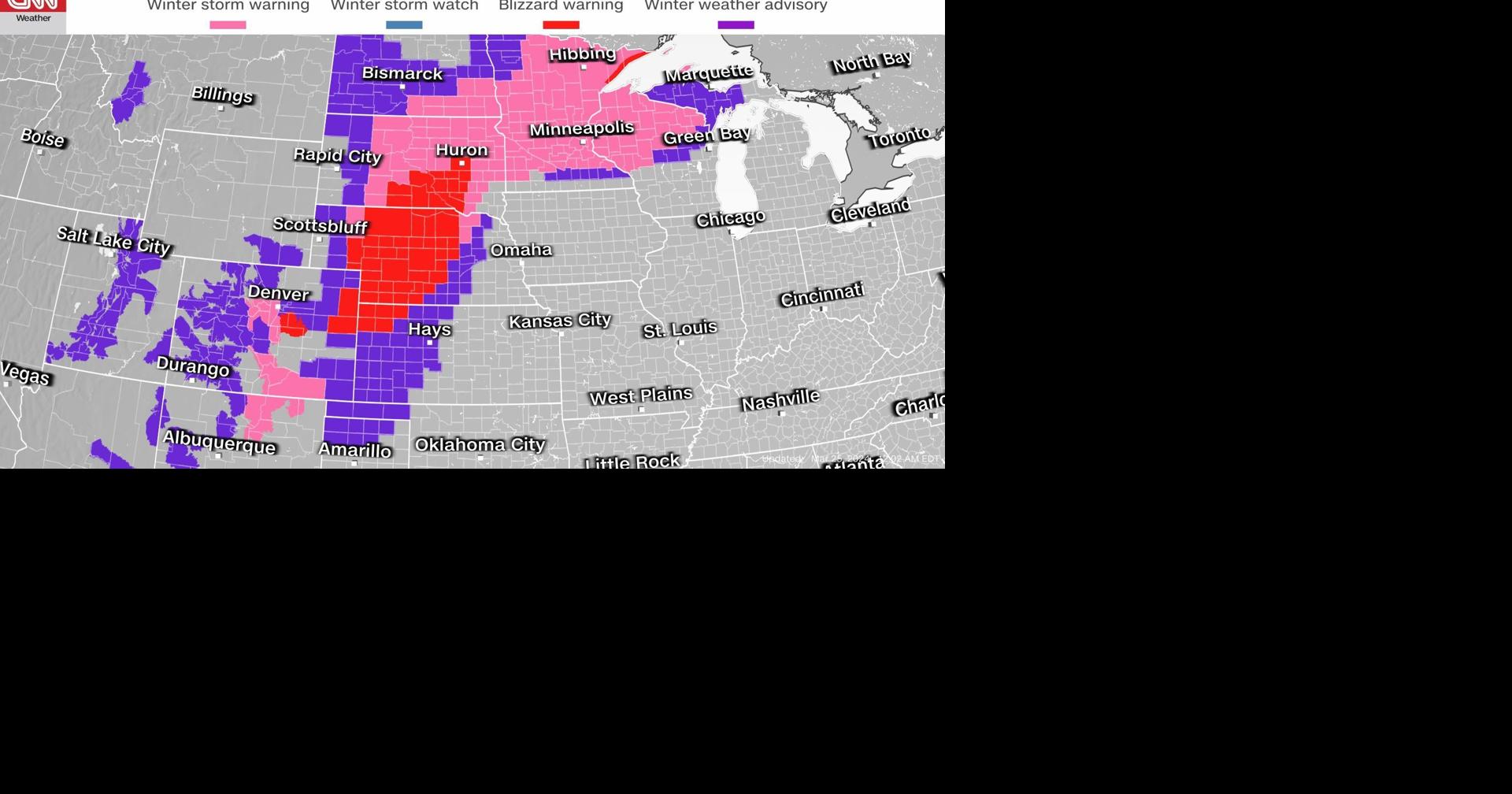 Classic spring storm brings blizzard conditions to the Plains and the ...