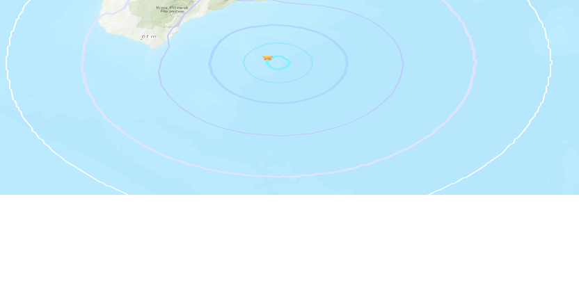 A 4.4 magnitude earthquake was reported on the island of Hawaii local