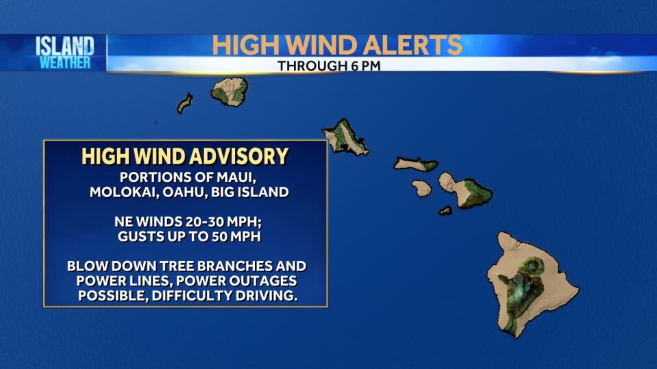 Windy condition is expected to enhance over the island
