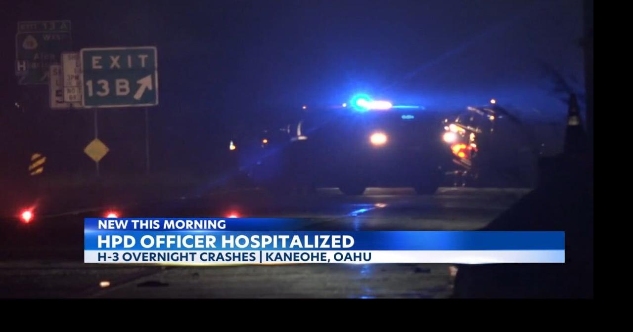 HPD officer critically injured in crash on Interstate H-3 | Local ...