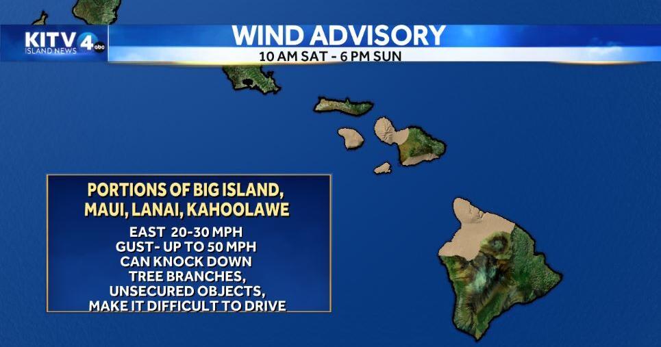 Saturday Morning Weather - Windy Trades Resulting in Several Advisories for Our Weekend - Vimarsana News