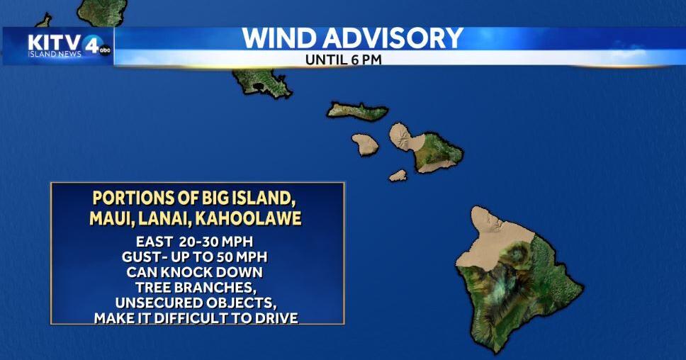 Sunday Morning Weather - Several Weather Alerts remain in Place as Breezy Trades Continue - Vimarsana News