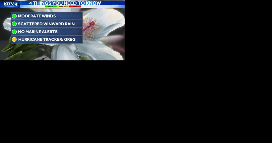 Monday Morning Weather - Moderate winds persist and start to build, scattered windward and mauka showers - Vimarsana News
