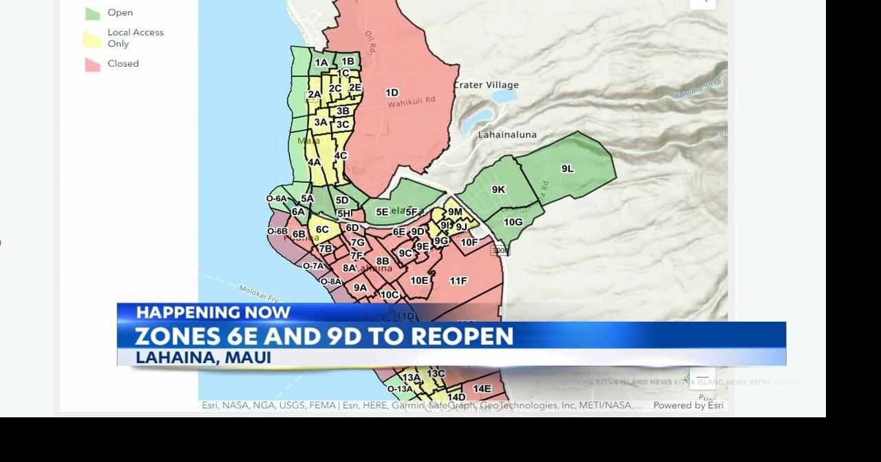 Additional zones on Maui will reopen News