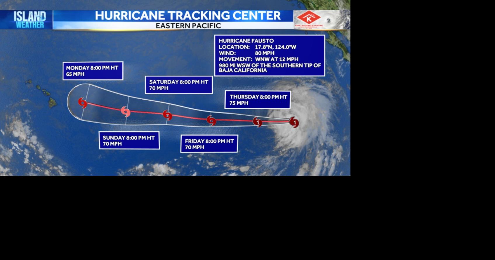 TRACKING FAUSTO | Hurricane Fausto holds steady while remaining far ...