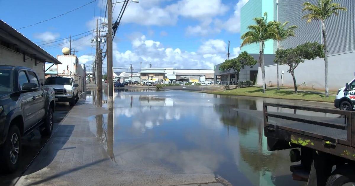 King tides floods Mapunapuna Streets and forced road closures News