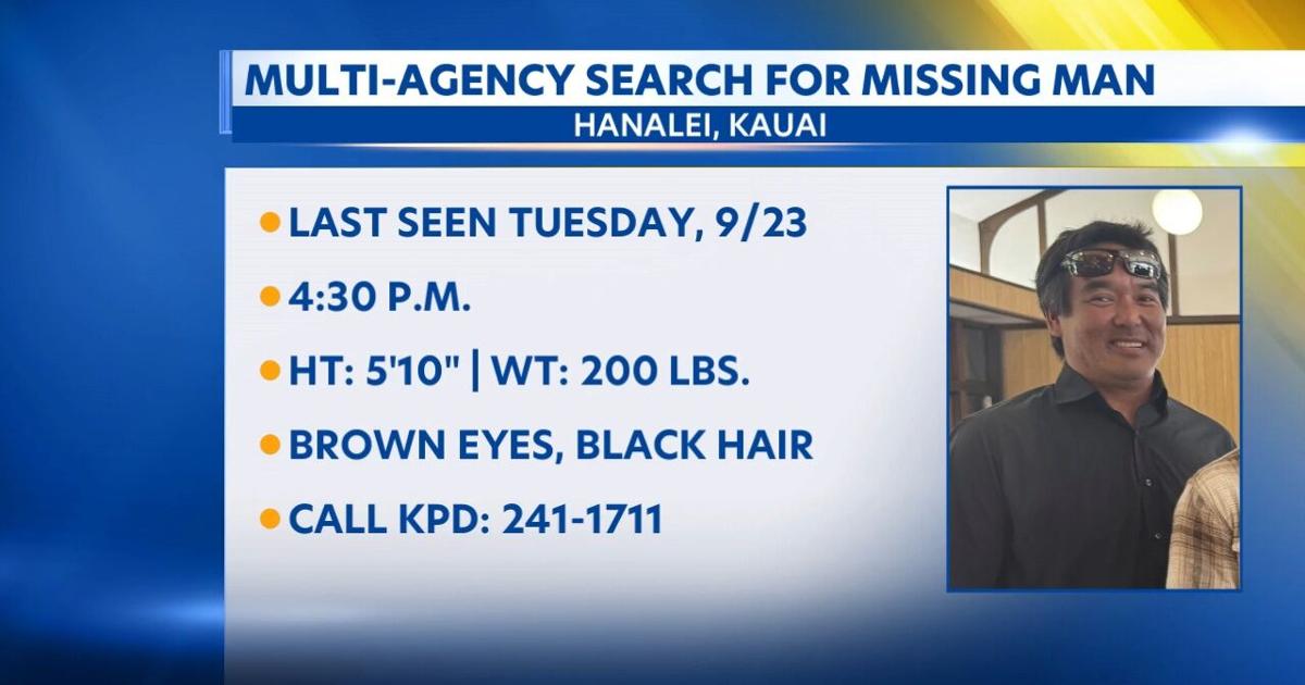Josephy Li Missing Search underway to find missing Lihue man | News | kitv.com