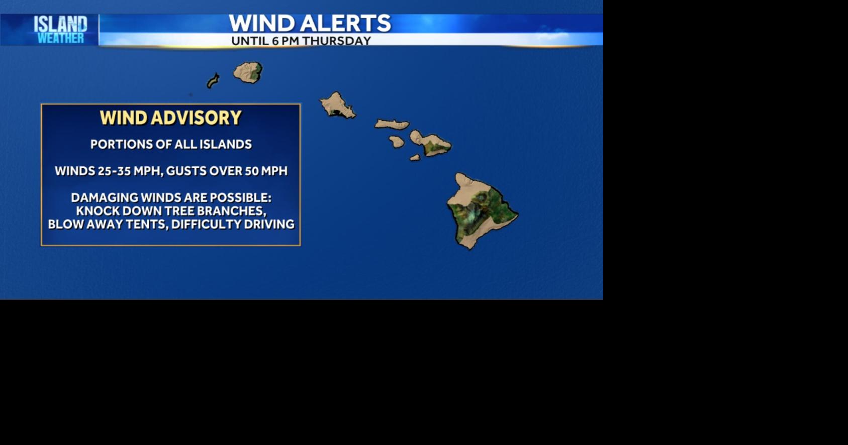 Wednesday Weather - Wind Advisory in effect for state | Local | kitv.com