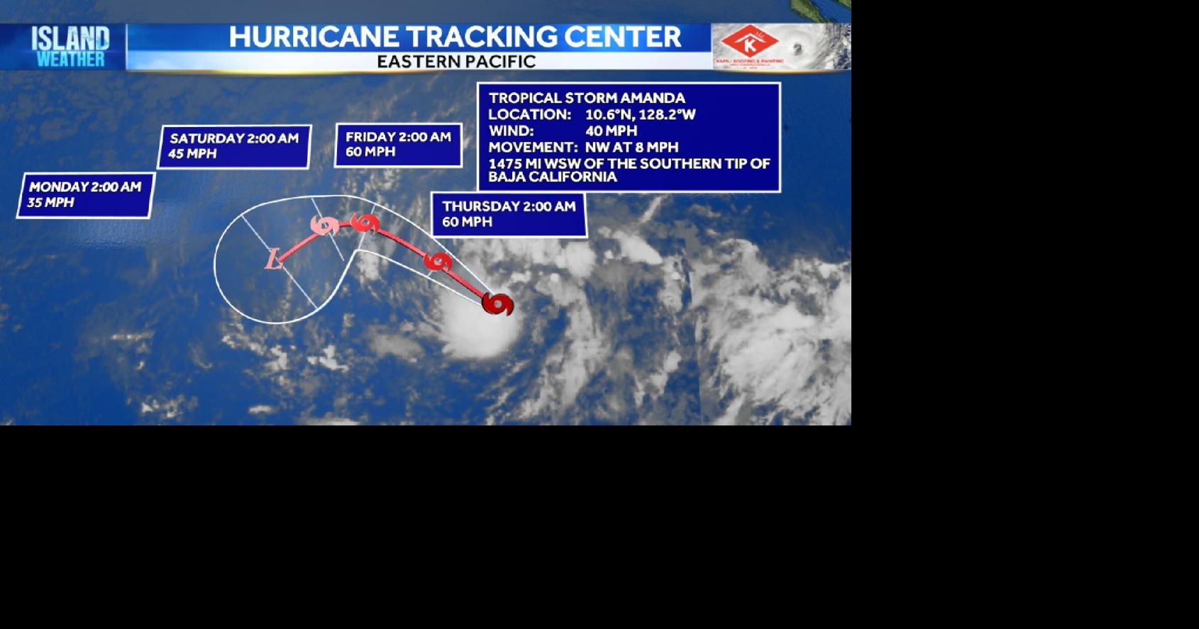 Tropical Storm Amanda becomes first named storm of the Pacific's hurricane season