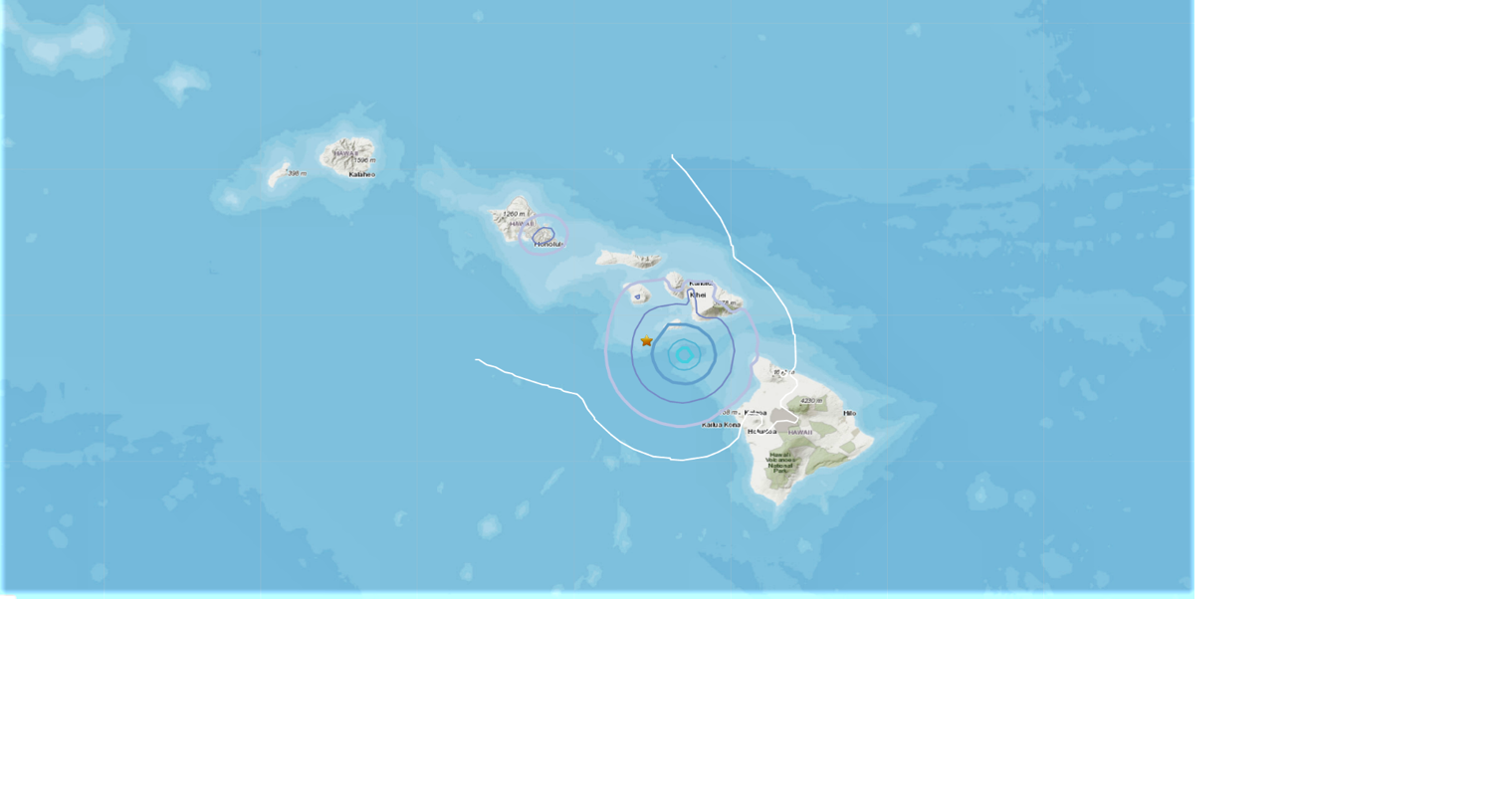 Magnitude 3.3 earthquake strikes southwest Maui |  Sweetened