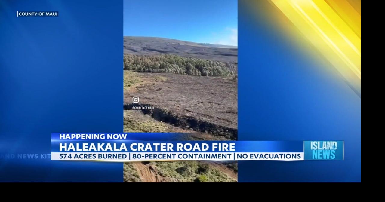 Update on Crater Road Fire in Haleakala National Park Video kitv