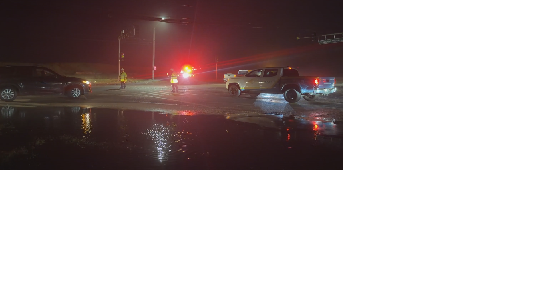 HIDOT crews' clear roads after storm surge hits Farrington Highway in Makaha area