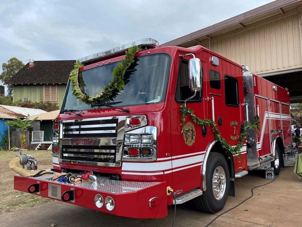KFD blessing held for new fire truck at Waimea Fire Station | Video |  kitv.com