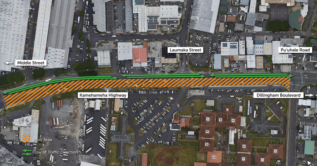 Traffic adjustments extended for rail construction on Kamehameha Hwy and Dillingham Blvd
