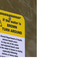 Brown water advisories for Island of Kauai, several Oahu beaches from Kona storm