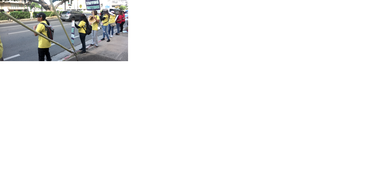 Oahu Care Facility nurses and nurse aids on the picket line - Vimarsana News