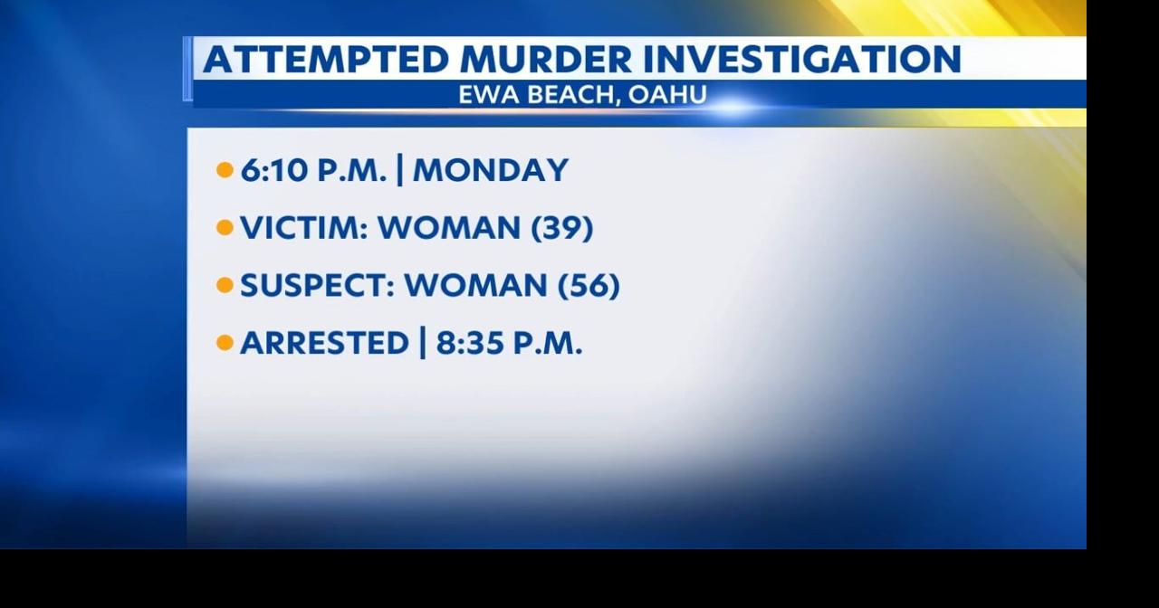 Oahu woman, 56, arrested for attempted murder Video