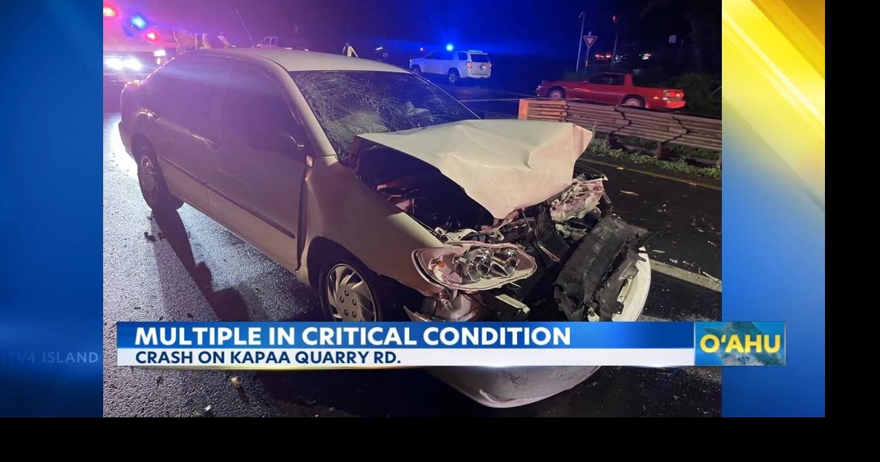 A crash on Kapa'a Quarry road leaves multiple kids in serious condition