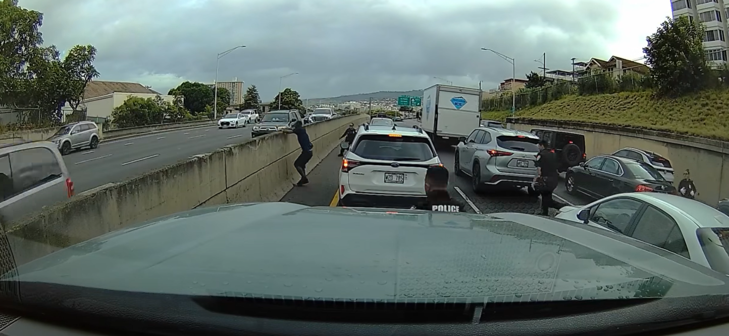 Honolulu police catch man causing chaos on H-1 Freeway | Crime & Courts ...