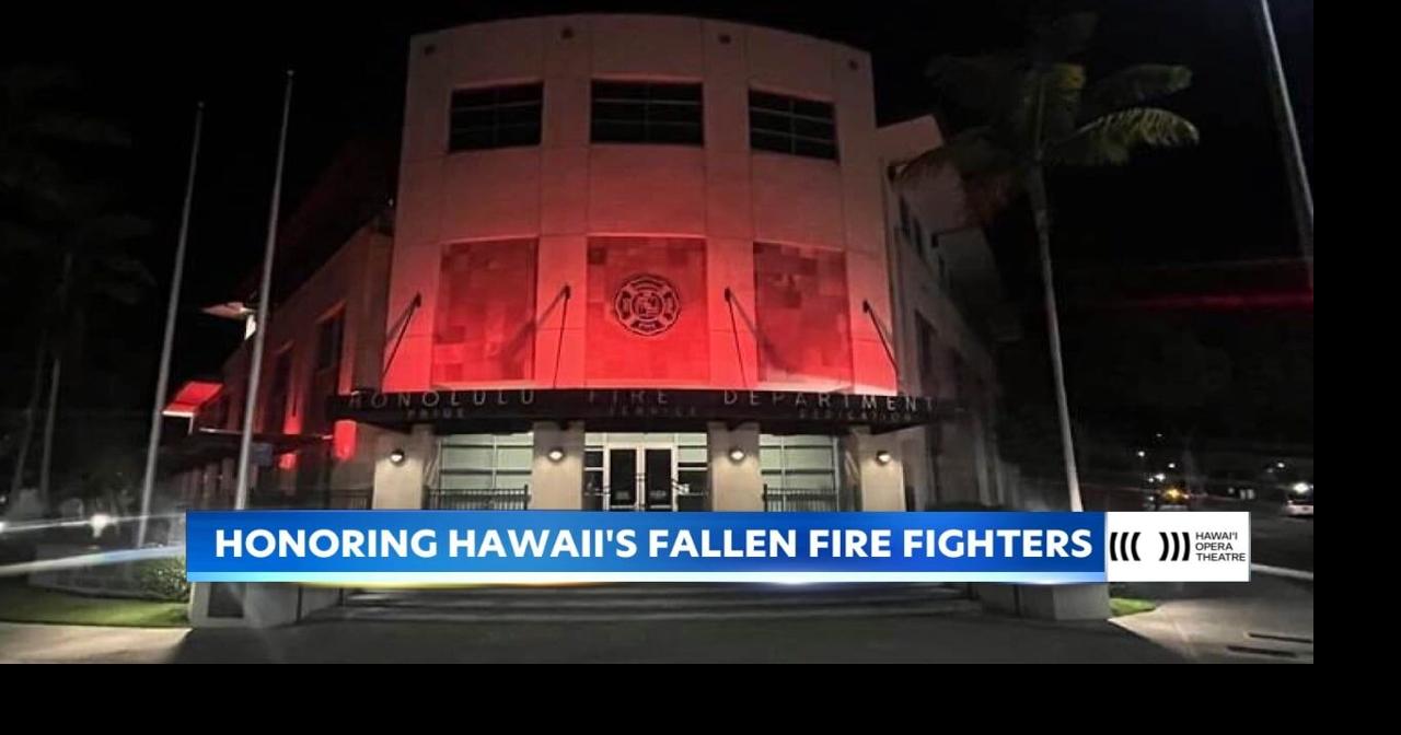 Honolulu fire stations to glow red honoring fallen firefighters